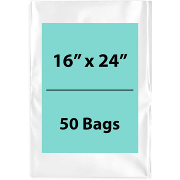 Clear poly bags Flat 16 inch (width) X 24 inch (Height) LDPE